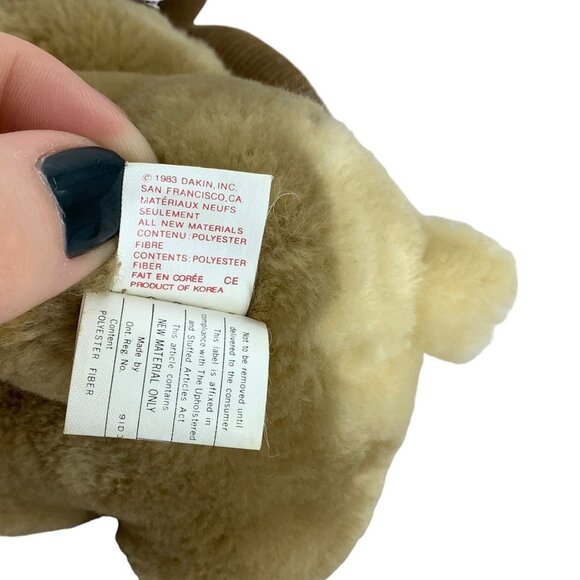 Vtg 1983 Dakin Big Horn Sheep Ram Plush Stuffed Animal Toy 7 Inch Brown - Picture 6 of 8